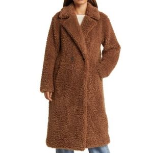 BERNARDO | Faux Shearling Double Breasted Coat